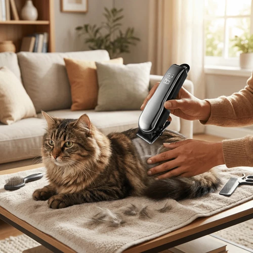 Tosatrice Elettrica Ricaricabile per Cani, Silenziosa, Lunga Durata della Batteria, Tosatore per Gatti, Trimmer Professionale per Animali Domestici con Testina Staccabile