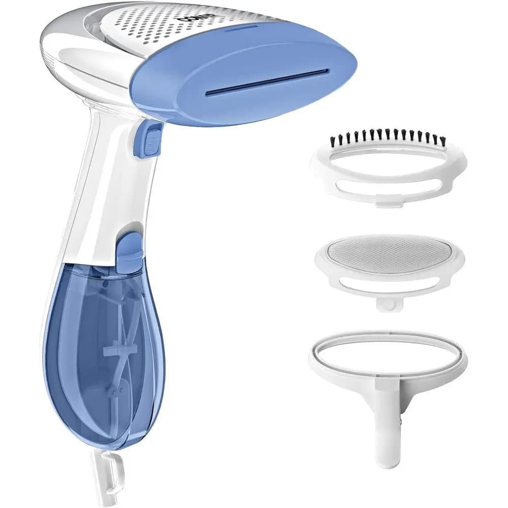 Vaporizzatore Portatile per Vestiti, 1200W, Design Maneggevole, Bianco/Blu