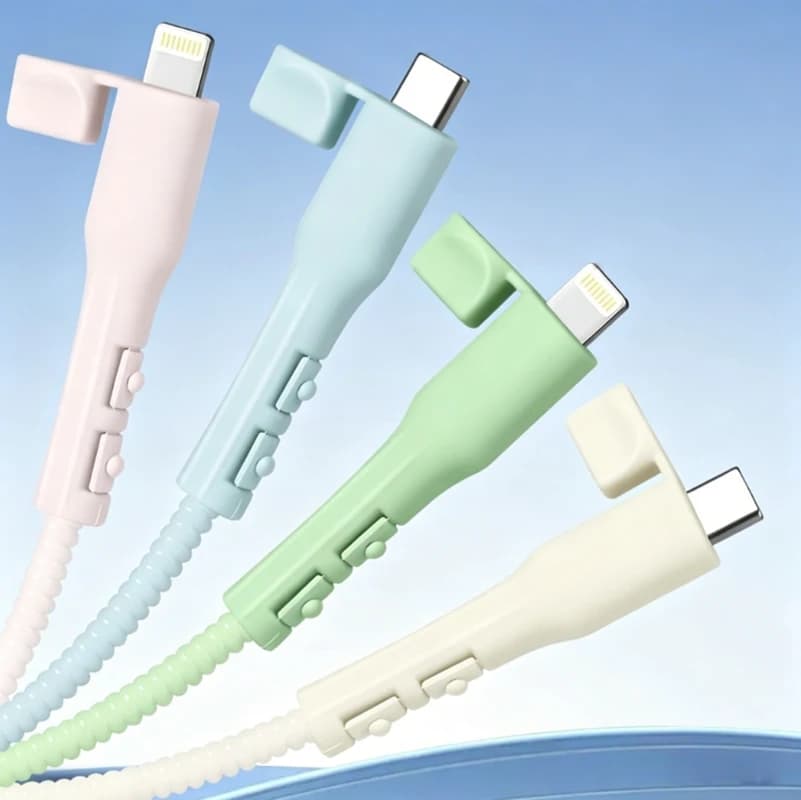 Protezione per cavo di ricarica da 10 pezzi, organizer per cavi anti-rottura, protezione per cavo dati, compatibile con laptop, tablet e telefoni USB-C