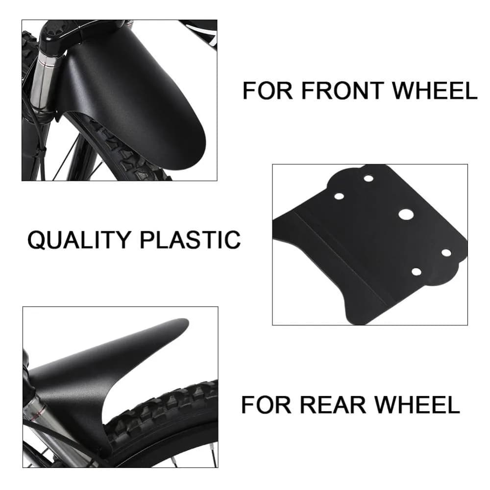 2PCS Adjustable Bicycle Mudguard Set Easy To Install with Cable Ties Mountain Bike Mudguard Lightweight Bicycle Mudguards