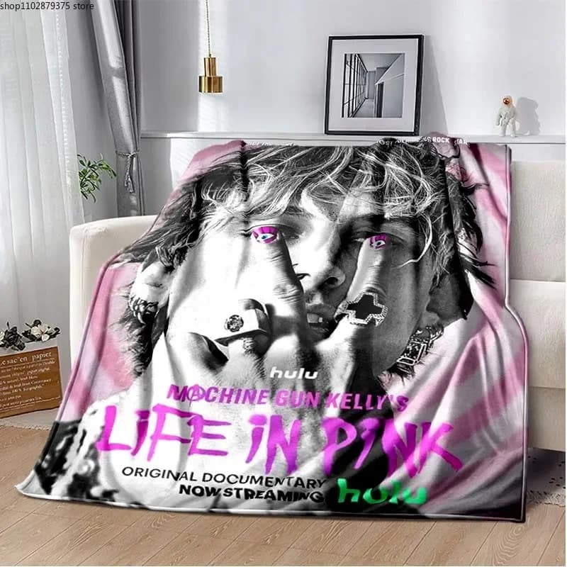 Mitragliatrice Kelly Poster coperta stampata, coperte musicali rapper, divano letto soggiorno camera da letto coperta, Decke,frazad,coperta
