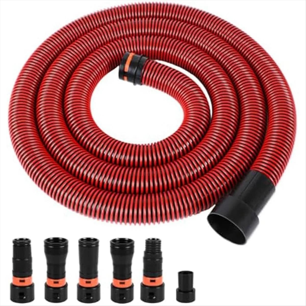 A002 Kit tubo flessibile di raccolta polvere per sistema di aspirapolvere domestico e negozio con 6 adattatori di utensili elettrici per la lavorazione del legno e levigatrice da 300 cm