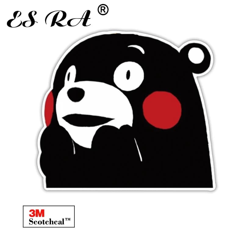 1 pezzo simpatico orso decalcomanie adesivi per laptop Kawaii Kumamon Pegatinas Viny impermeabile per skateboard lanciatore bottiglia bagagli notebook
