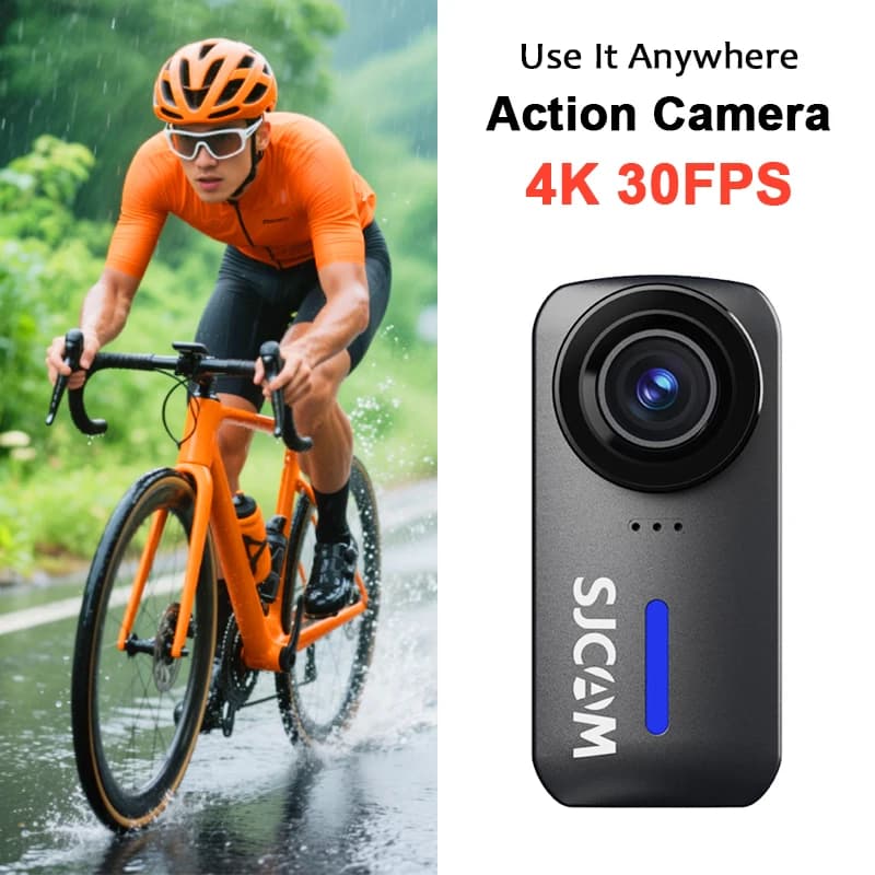 SJCAM C110+ Action Camera with Six Axes Anti-Shake 4K 30fps 170° ° Ultra Grandangle Sports Camera for Moto, Cycling and Vlogging