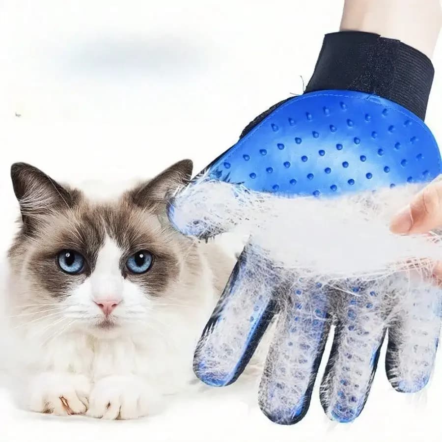 Guanti per toelettatura animali domestici per cani e gatti, guanto per spazzola per depilazione delicata, guanto per massaggio da bagno per la pulizia degli animali domestici