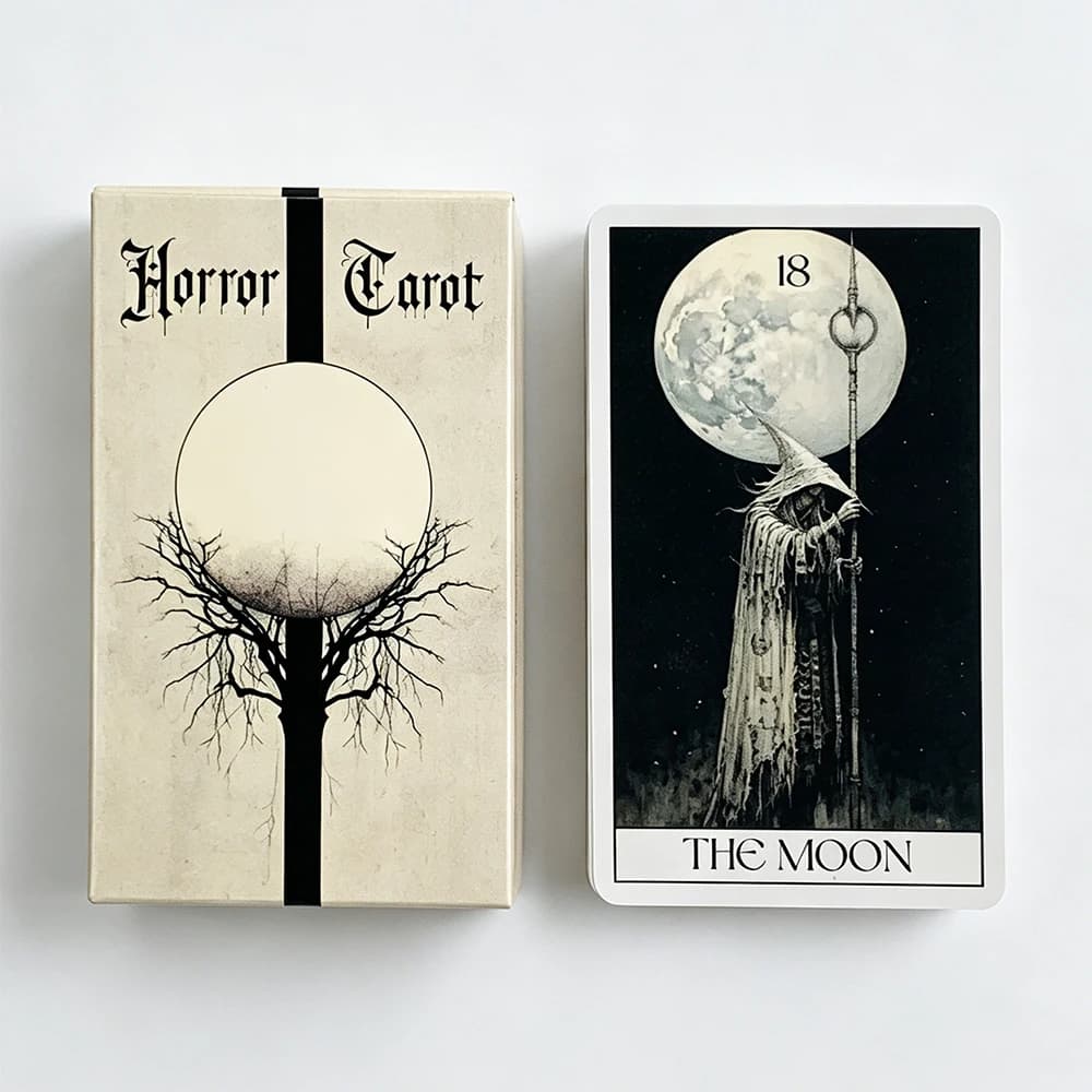 Mystery Horror Tarot Cards A 78 Cards For Leisure Entertainment Family Gatherings, Ideal For Divination, Meditation & Gifts