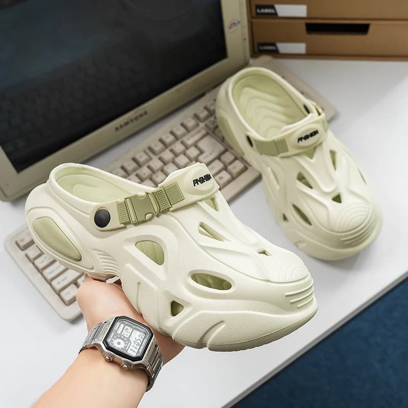 Nuove Ciabatte Estive Casual da Uomo, Scarpe da Spiaggia Antiscivolo a Punta Chiusa, Sandali e Ciabatte