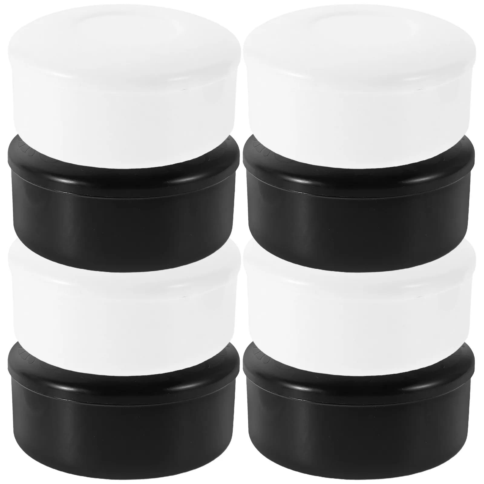 4Pairs Go Chess Storage Container Plastic Box Portable Organizer Black White Chess Pieces Holder Game Set Pieces Go Jar