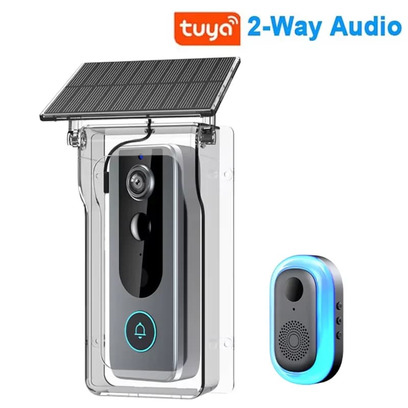 Tuya Videocitofono senza fili Videocamera WiFi 1080P Visione notturna impermeabile Audio bidirezionale Rilevamento movimento Archiviazione cloud Alexa Google Home