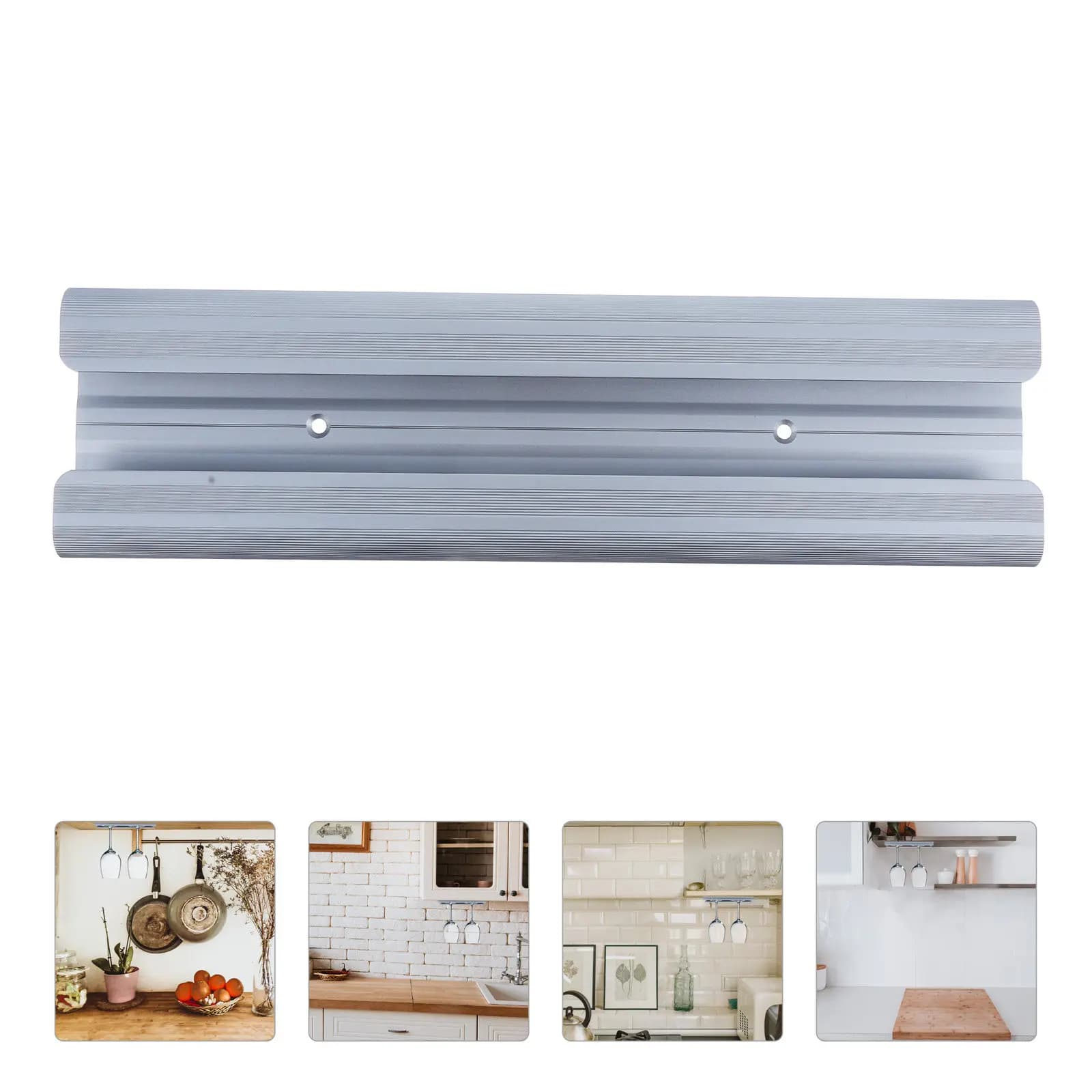 Portabicchieri da Vino in Acciaio Inox, Supporto Sospeso Sottopensile, Design Invertito Salvaspazio, Organizzatore per Bar e Cucina