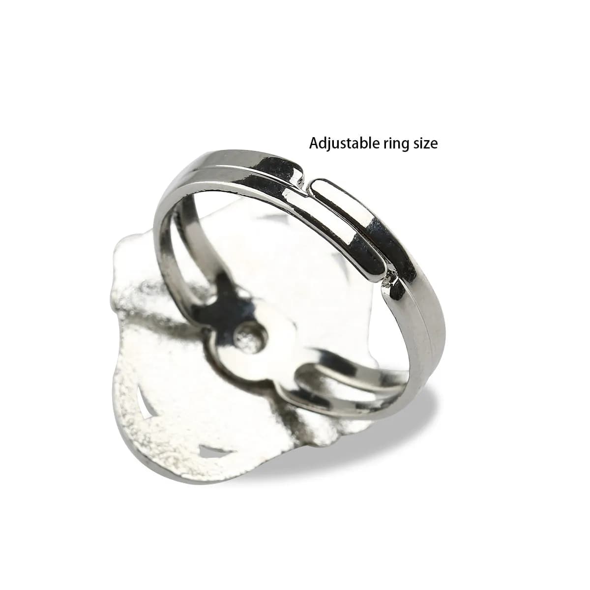 Anello ovale regolabile in lega che cambia colore, anello unisex, design delicato e scintillante, regalo romantico alla moda