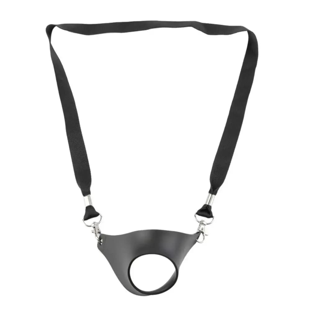 Portabicchieri da vino in pelle portatile collo nero cinturino da vino Sling Cocktail PVC giogo supporto in vetro Cocktail festa di compleanno