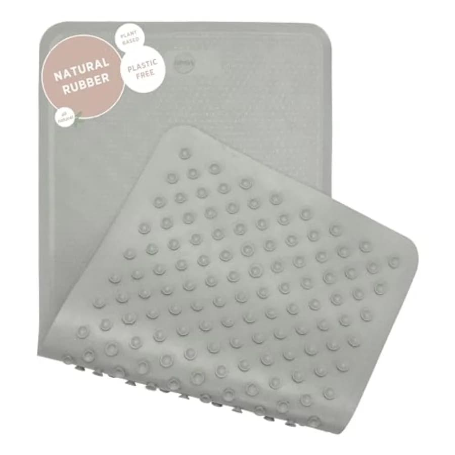 Tappetino da Bagno Grande in Gomma Naturale - Design Danese Riciclato - Tappetino Antiscivolo per Vasca con 299 Ventose - Tappetino Doccia Sicuro ed Ecologico
