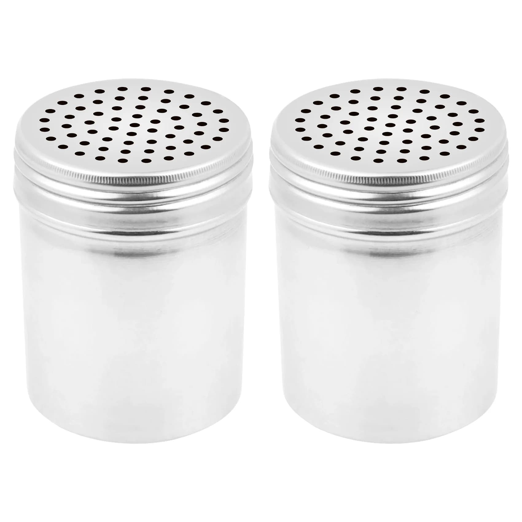 AT84-(Set di 2) Shaker per spezie da 10 Oz, shaker per spezie in acciaio inossidabile per cottura/cucina