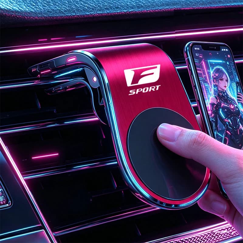 Supporto magnetico per telefono da auto in metallo, accessori per Lexus Fsport IS250 NX300h ES300h IS350 IS300 RX350 GS350 SC430 LS430 LS400
