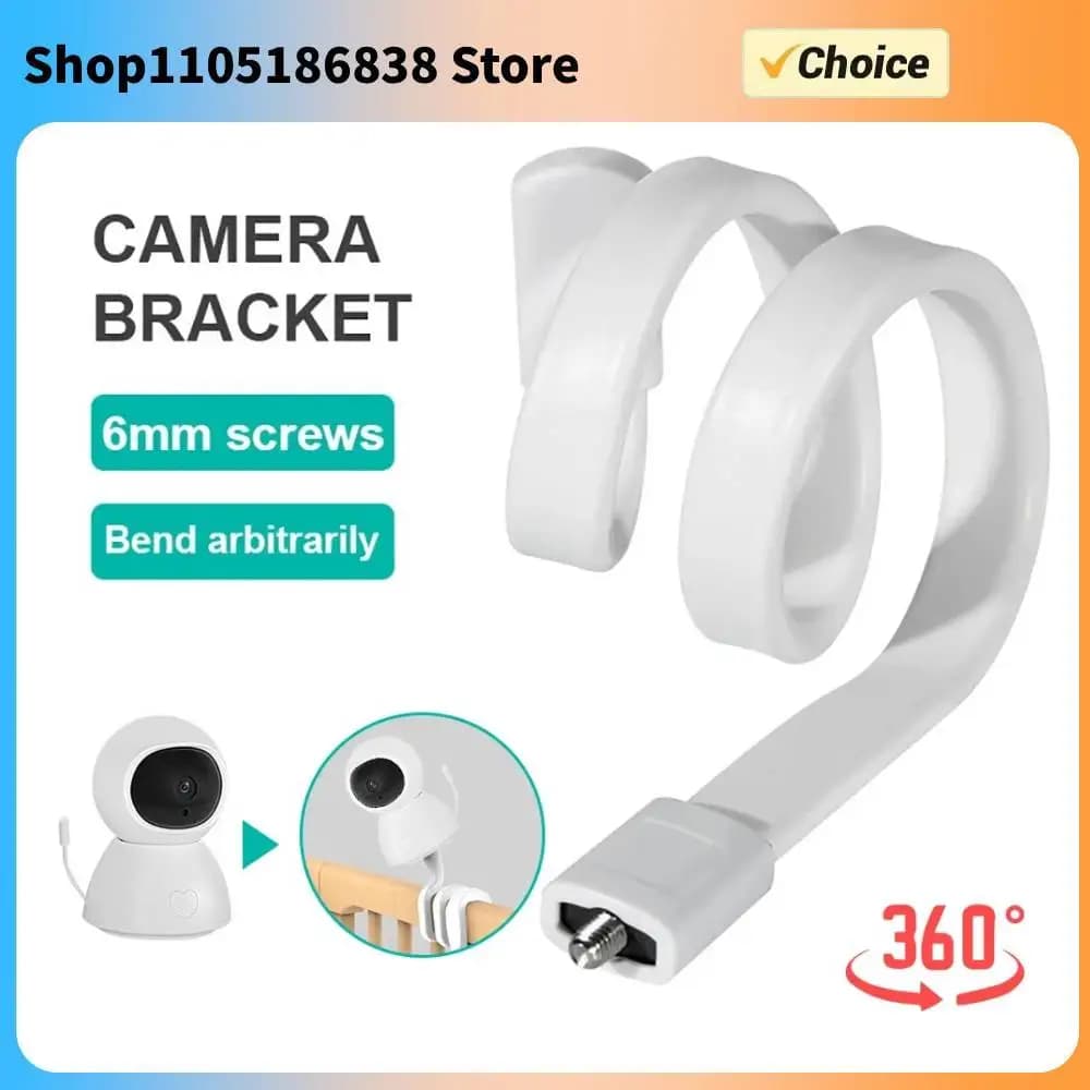 Swan neck support with 1/4 thread Support for camera Multifunctional bracket Silicone baby monitor support Adjustable baby monitor bracket