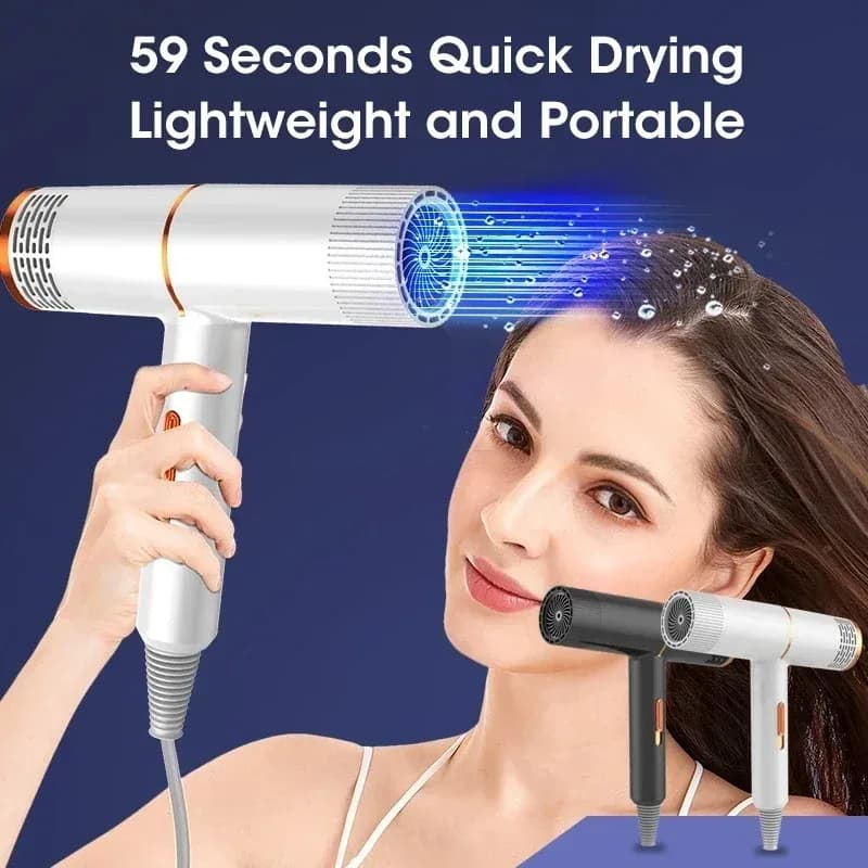 Professional Hair Dryer for Salon, Strong Wind, Hot Air and Cold, Negative Ions, Electric Blower, Rapid Drying