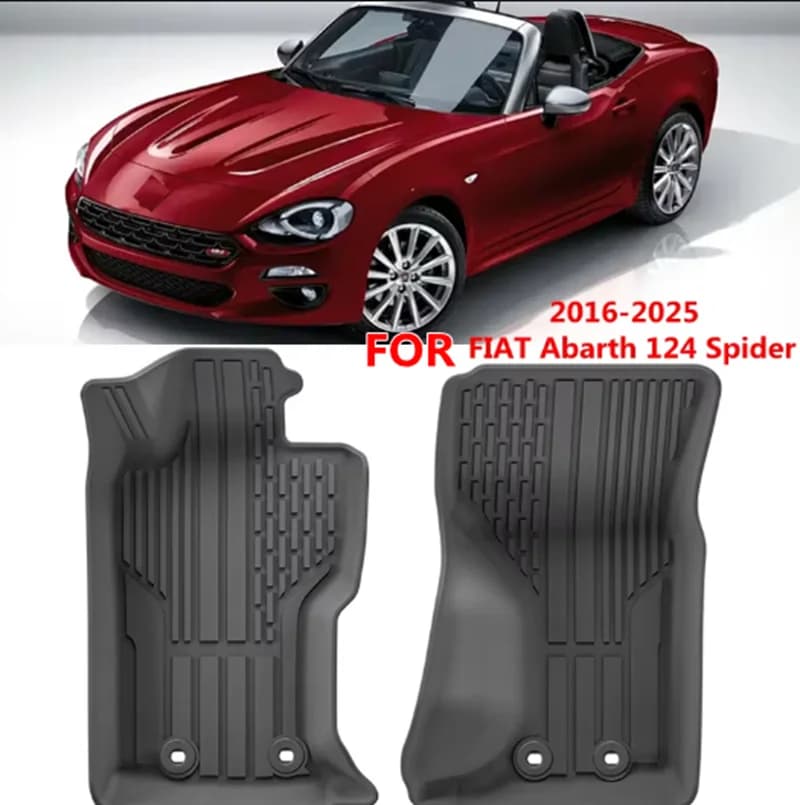 Use for 2016-2025 FIAT Abarth 124 Spider car carpet FIAT 124 AllWeather Floor Mat Full Set Trim to FIAT124 waterproof floor mat