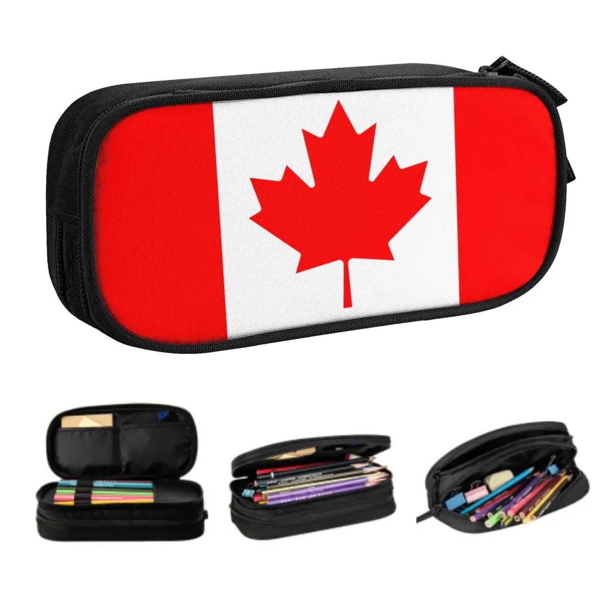 Astuccio personalizzato con bandiera coreana del Canada per ragazze e ragazzi, grande scatola per penne, accessori scolastici