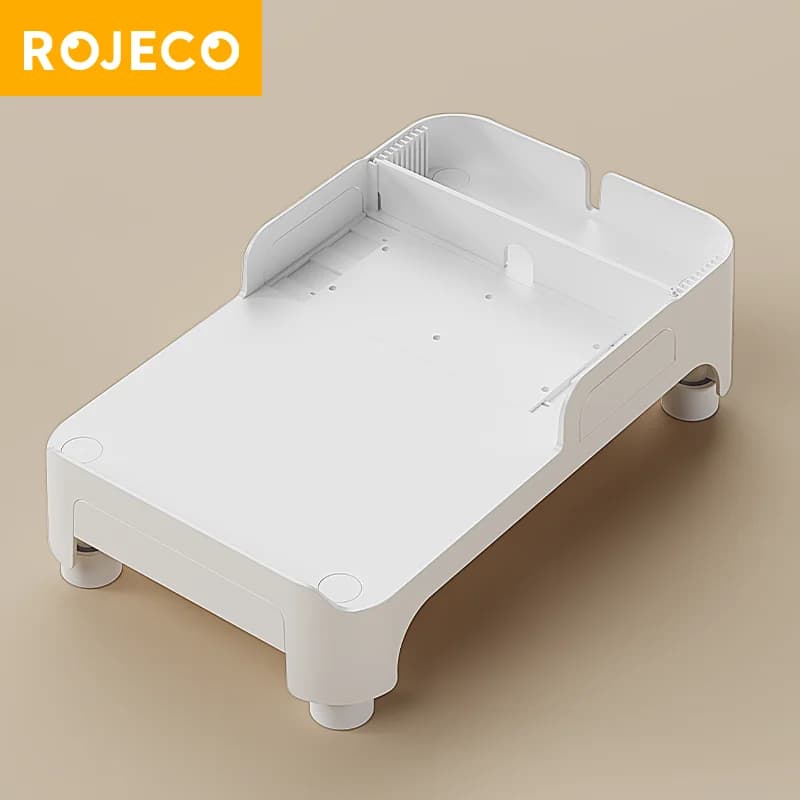 ROJECO Alimentatore Multifunzione Staffa Elevata Dispenser di Cibo per Animali Domestici Singolo e Doppio Ciotola Misura di Altezza Regolabile per Alimentatore per Cani Gatto