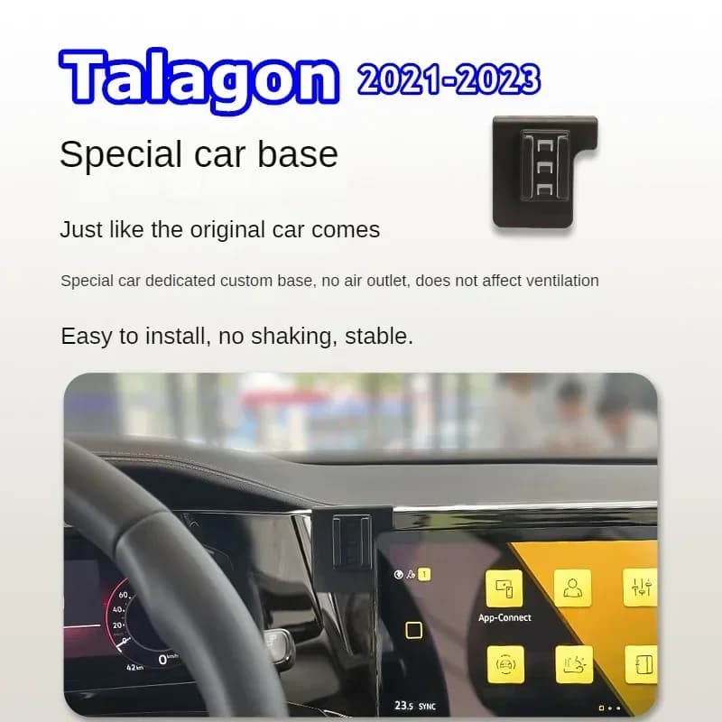 2021-2023 Per Volkswagen Talagon Supporto per telefono cellulare Caricatore wireless Supporto per auto Staffa di navigazione Supporto GPS