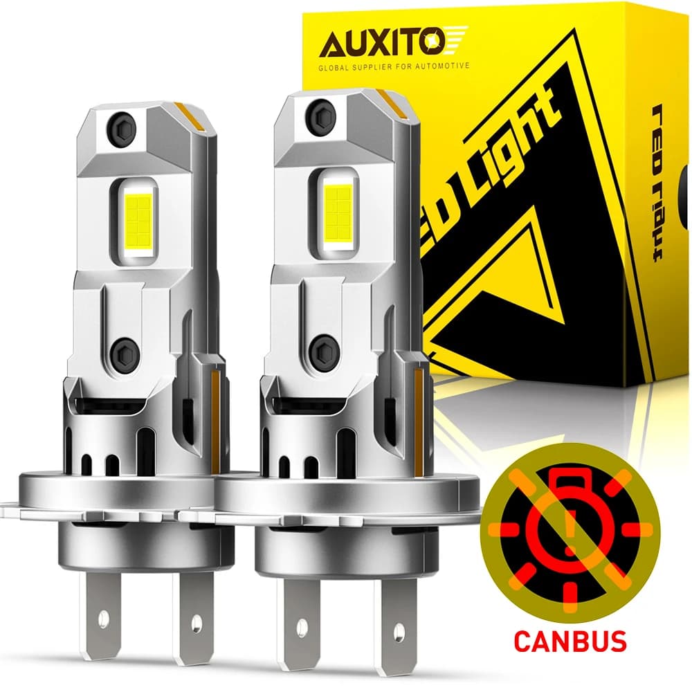 AUXITO 2PCS GFM H7 Canbus Lampadine LED Faro automobilistico Turbo con ventola Super White 6500K 12V Ad alta potenza H7 Luci Lampadina approvata
