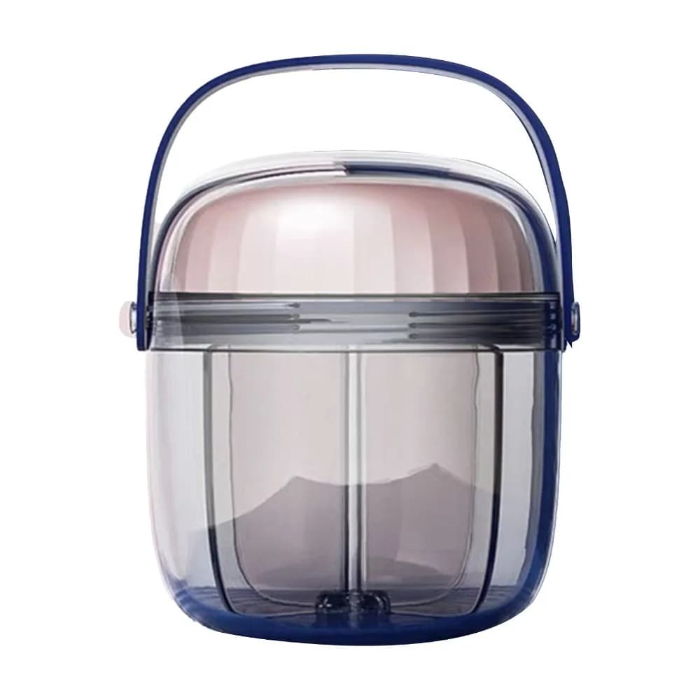 Organizzatore di Pillole Portatile a 4 Scomparti con Apertura Larga, Design Anti-Miscelazione, Dispenser Girevole in Materiale PC