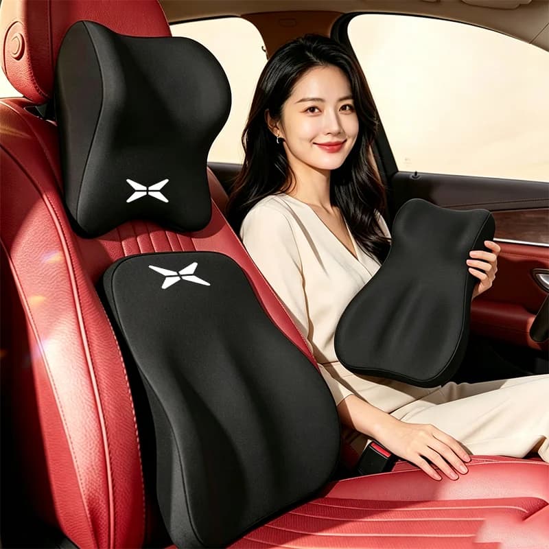 Car Headrest Lumbar Support Memory Foam Cushion Neck Pillow Accessories For Xpeng P7 G3 G3i G9 P5 X2 N5 F30 H93 Beta MONA M03 P7
