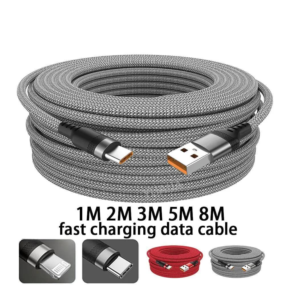 Cavo USB Type-C a ricarica rapida per iPhone, Xiaomi, Huawei, OnePlus, Samsung, Android, Micro USB, Cavo di ricarica per fotocamera