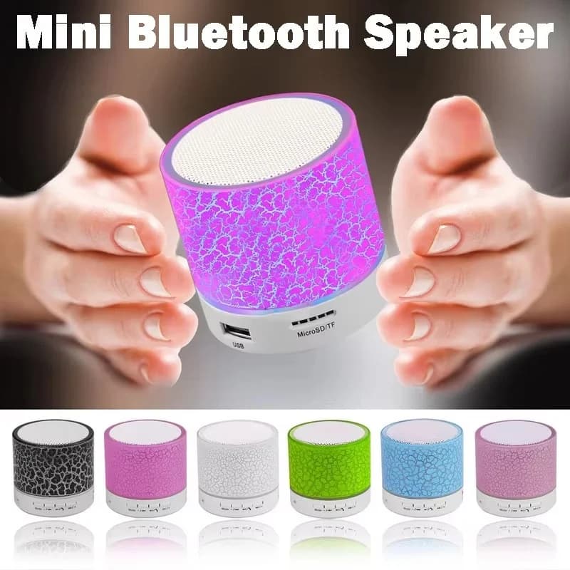Mini Altoparlante Bluetooth Wireless con Effetto Crack, Subwoofer USB per Scheda SD, Colonna Sonora Portatile MP3, Vivavoce per PC e Telefono