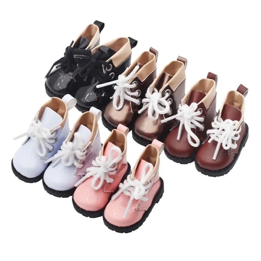 20cm Cotton Doll Leather Shoes Clothes Accessories For EXO Dolls Casual Wear Shoes Fashion Boots DIY 1/14 Doll Gift Toys