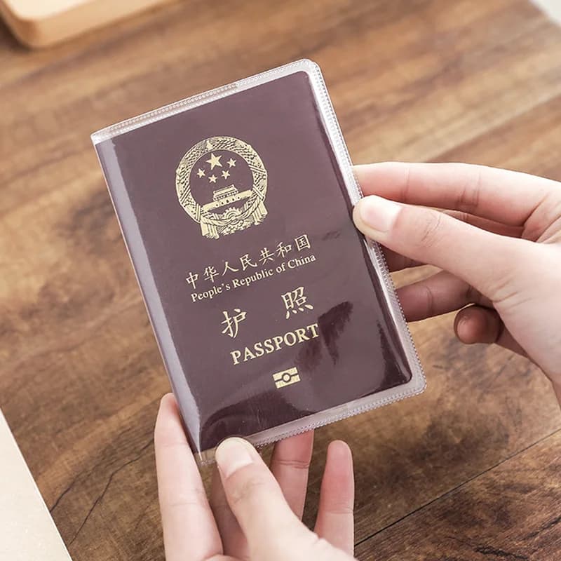 Custodia protettiva per passaporto da 1-3 pezzi trasparente satinata, custodia per documenti impermeabile in materiale PVC
