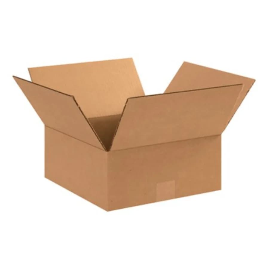 Scatole di cartone ondulato 12 x 12 x 5, piatte, 12"L x 12"W x 5"H, confezione da 25, scatole per spedizioni, traslochi e stoccaggio, per casa o azienda