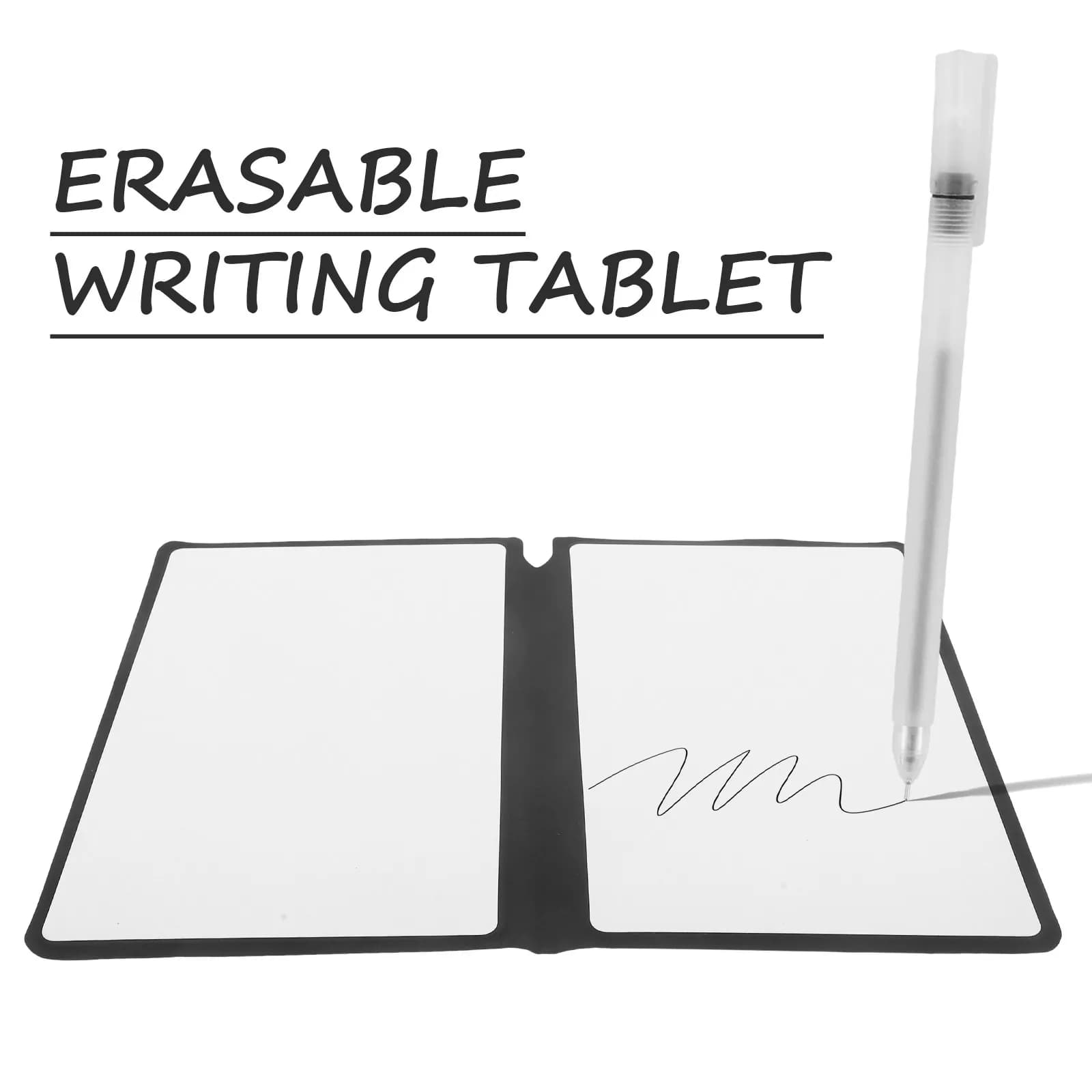 Quaderno A5 bianco riutilizzabile con lavagna cancellabile, agenda, copertina in pelle, per appunti, schizzi, portatile, per ufficio, scuola, studenti
