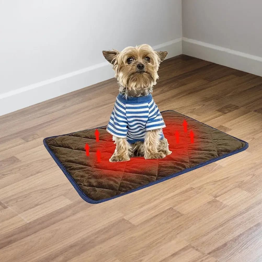 Tappetino Riscaldante Autoriscaldante per Animali Domestici, Coperta Termica Portatile Leggera Antiscivolo, Cuccia Calda per Cani e Gatti con Ritenzione del Calore Riflettente