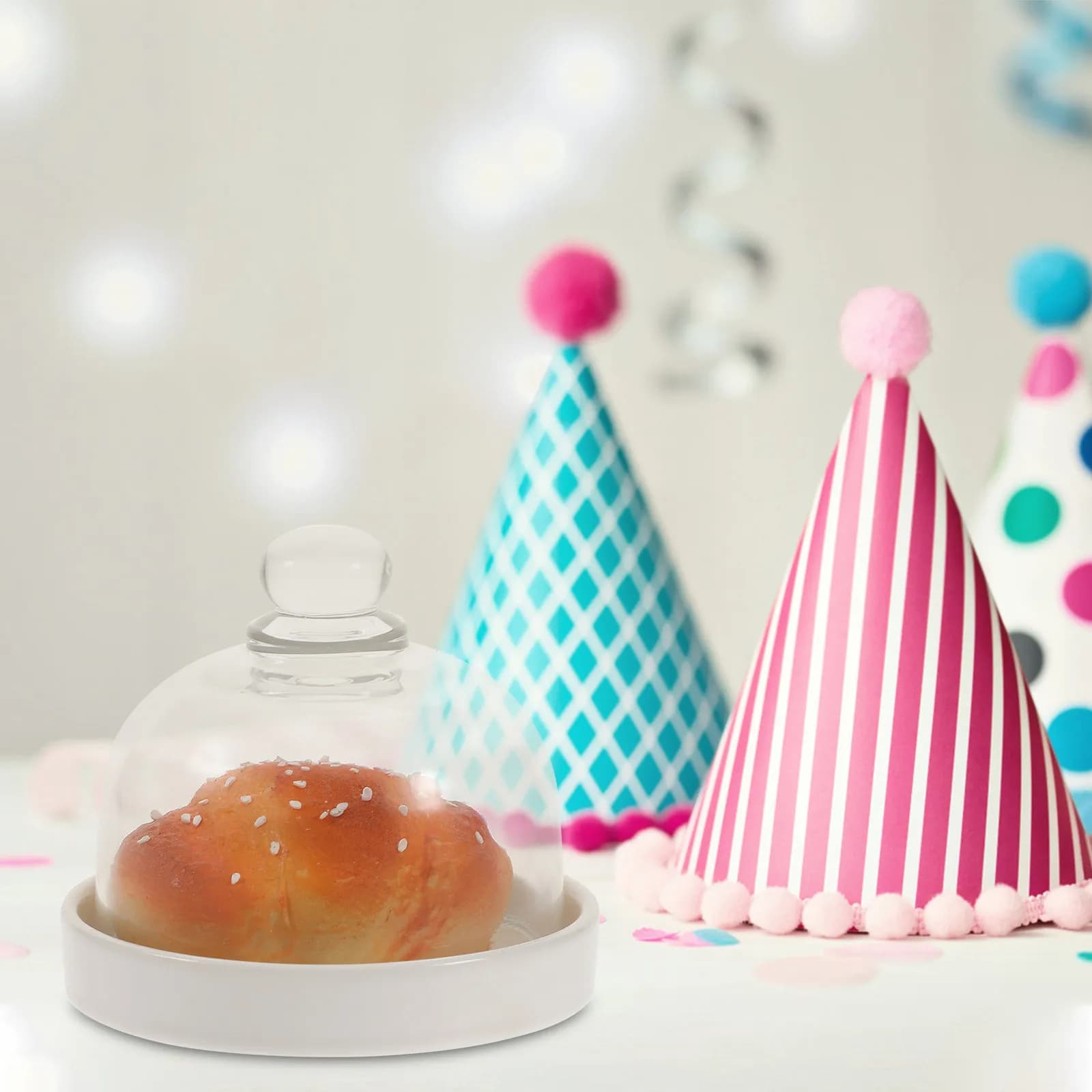 Set di 1 Pezzo: Copertura per Vassoio da Dessert, Mini Espositore per Torte, Elegante Porta Cibo per Feste, Piatto per Torte, Contenitore per Conservazione Dessert