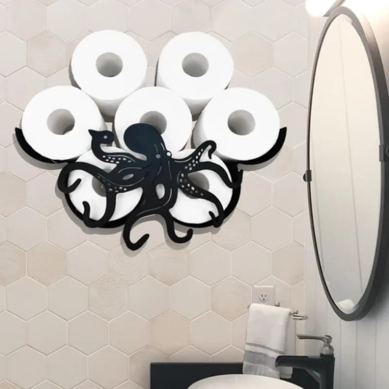 Metal Wall Toilet Paper Storage,Animal Decorative Cute Toilet Paper Storage for Bathrooms,Wall Toilet Paper Organizer Hold