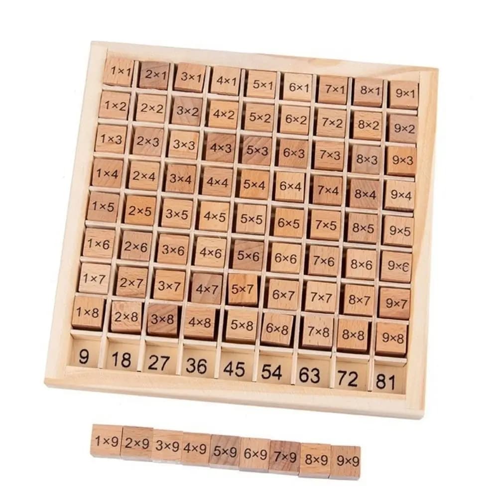 Tavola di moltiplicazione con blocchi contabili, gioco interattivo in legno per l'apprendimento della matematica, stimolante per il cervello, colorato, ausilio didattico per l'aritmetica