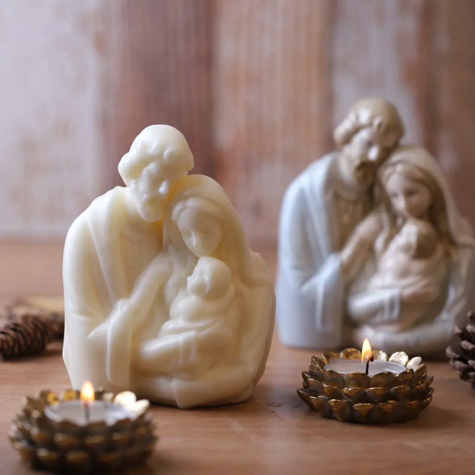 Jesus Mold The Holy Mother's Family Ornament DIY Aromatherapy Candle Silicone Mold Creative Decorations Baking Accessories