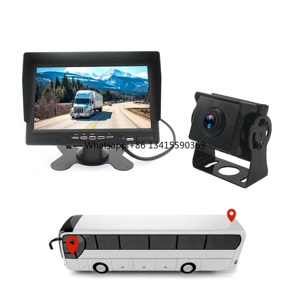 Monitor LCD per auto con ingresso segnale AHD a 2 canali da pollici Monitoraggio di sicurezza DVR IPS 2 Registratore di guida con schermo diviso per carrelli elevatori/camion