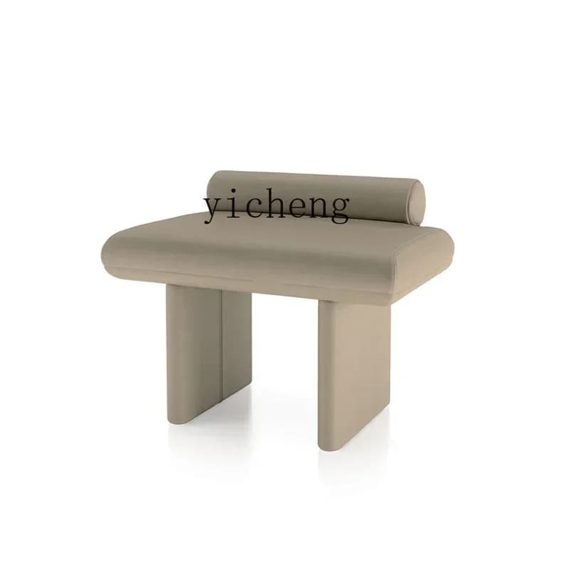 sgabello da toeletta in tessuto minimalista sgabello per cambio scarpe da camera da letto borsa morbida cuscino del sedile sgabello da guardaroba beige