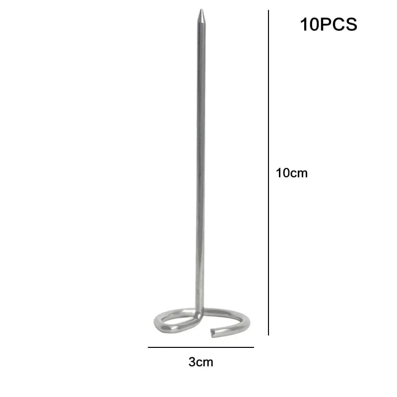 10 pcs Kebab Stainless Steel Rod Reusable Air Grill Vertical Food Grade 304 Special Needle Grill Kitchen Tools