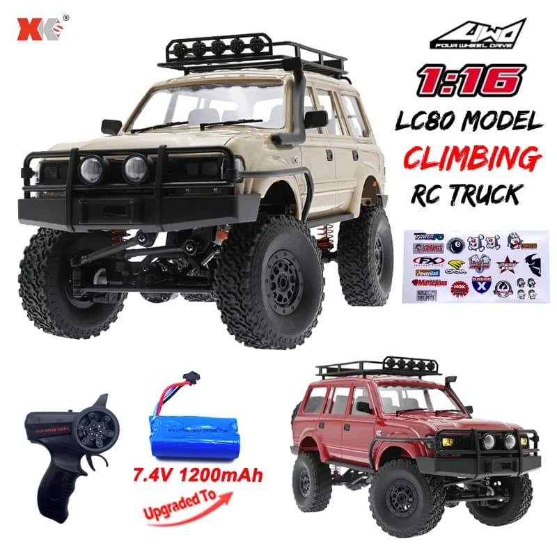 WPL C54 C54-1 1/16 RC Car 2.4G telecomando 4 x4 Off Road LC80 modello LED Light Climbing RC Truck Electric Toy Car Gift for Boy
