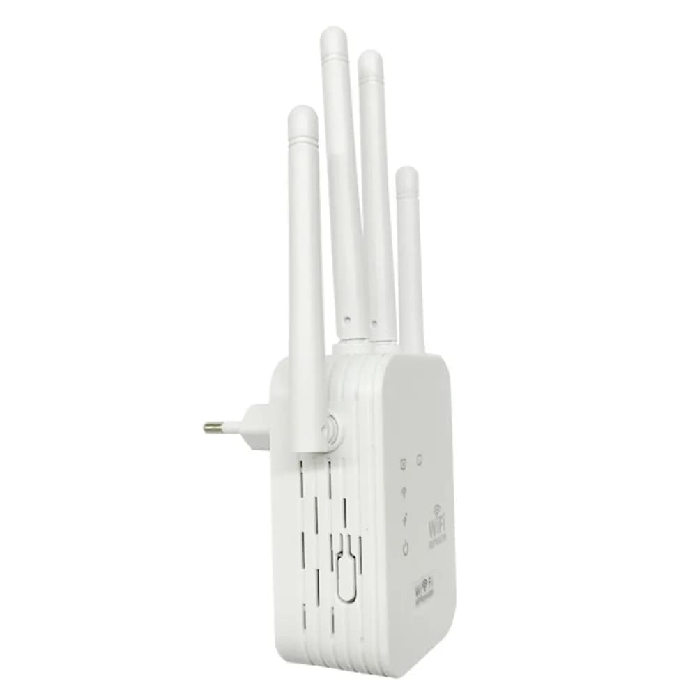 Amplificatore WiFi Bianco 300Mbps 2.4 GHz, Ripetitore di Segnale Wi-Fi Wireless USA per TV