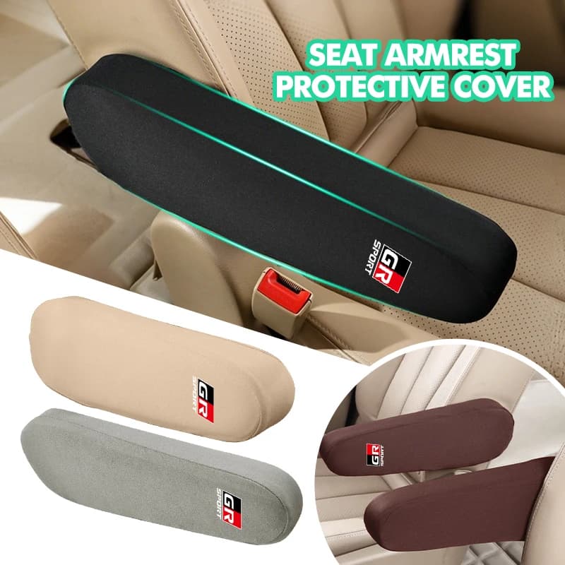 Car Seat Armrest Cover Soft Comfortable Elastic Cloth Dust Proof Hand Armrest Protector Covers For Toyota Yaris Corolla Prius