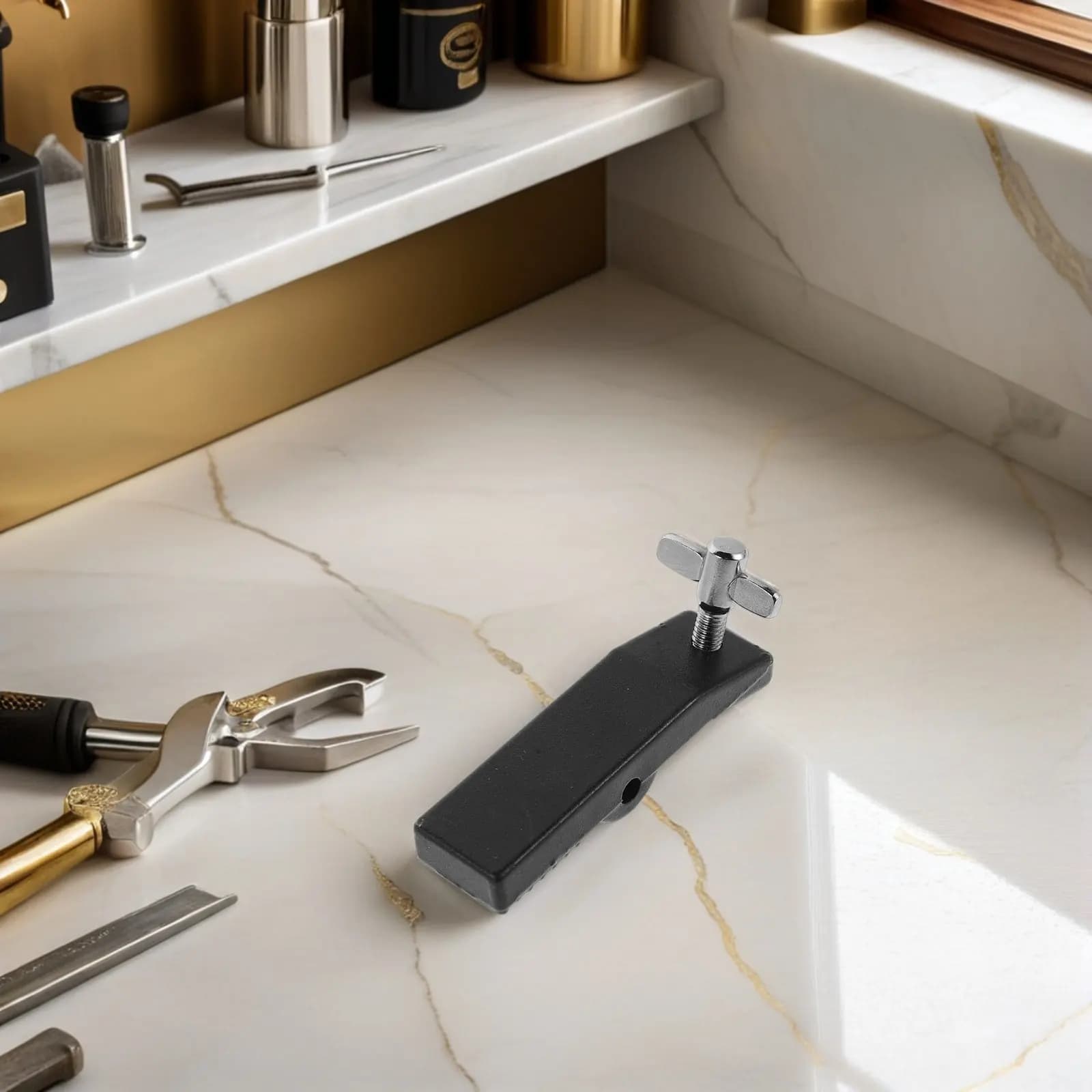 Piastra d'Impatto in Ferro per Pedale Batteria, Pad di Contatto Resistente per Pedale Acustico e Basso, Accessori di Ricambio 3x1.2 Pollici Stabili