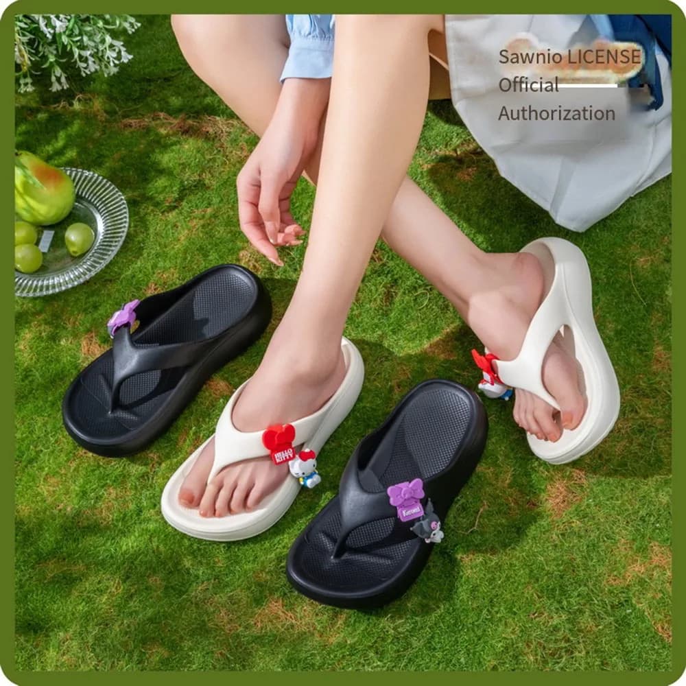 Ciabatte Estive Sanrio per Ragazze e Donne, Infradito Kawaii in Eva Antiscivolo, Carine e alla Moda per Studentesse, Bagno e Spiaggia