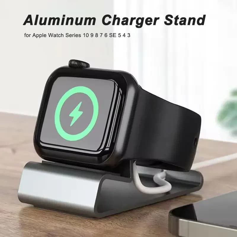 Supporto per caricabatterie in alluminio per supporto di ricarica per stazione dock Apple Watch per staffa in silicone iWatch Ultra 1 2/10/9/SE/8/7/6/5/4/3/2/1
