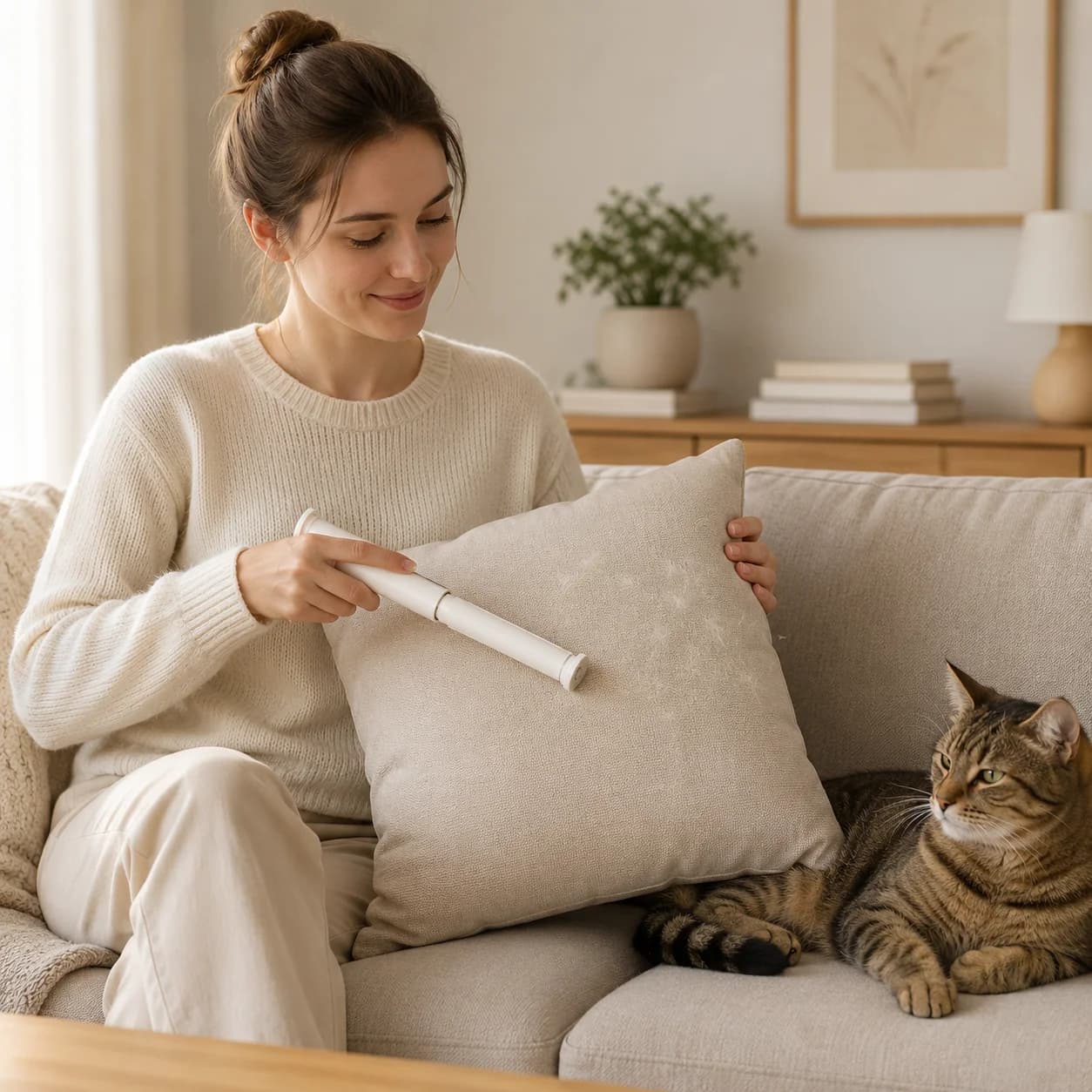 Static Free Pet Hair Remover Brush Reusable Lint Cleaning Tool for Clothing Sweaters Sofas Blankets and Home Use Cloth Safe