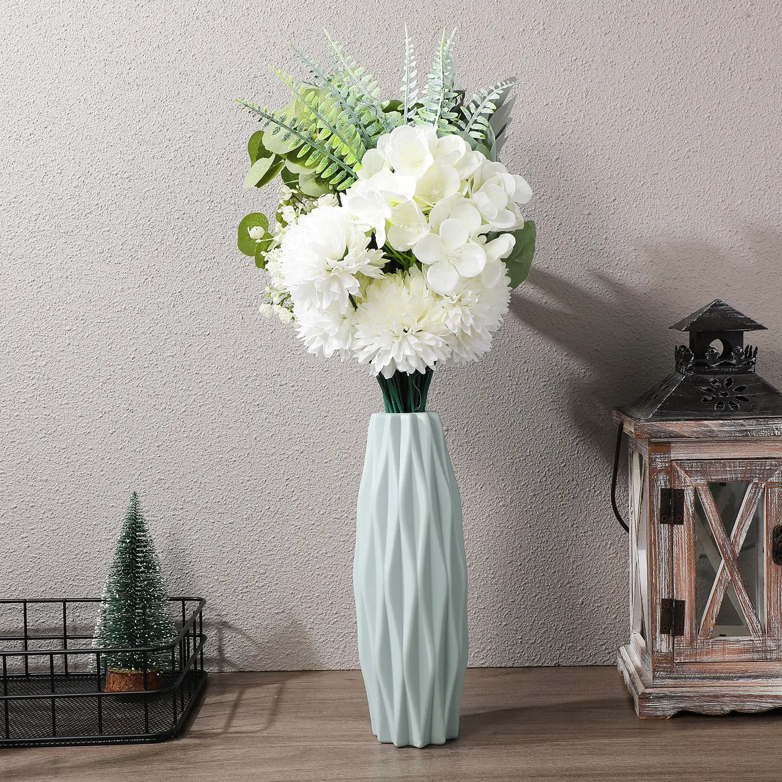 Set di 65 Foglie Verdi Artificiali per Bouquet Fai-da-Te, Decorazioni per Matrimoni e Tavoli, Arredo Versatile per Casa e Ufficio